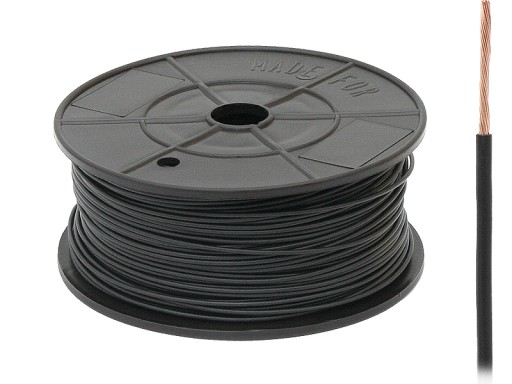 Przewód kabel samochodowy FLRY-B 1mm czarny 1m