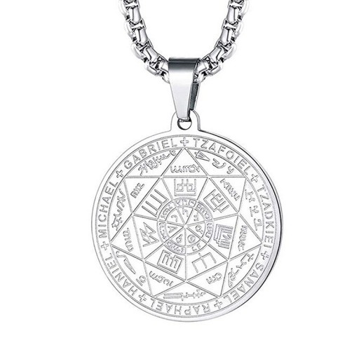 TALIZMAN 7 ARCHANIOŁÓW WISIOREK ANIOŁÓW PIECZĘĆ AMULET STAL CHIRURGICZNA