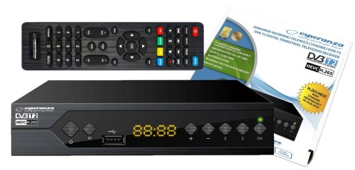 Tuner Dekoder DVB-T2 HEVC H.265 ESPERANZA EV107R