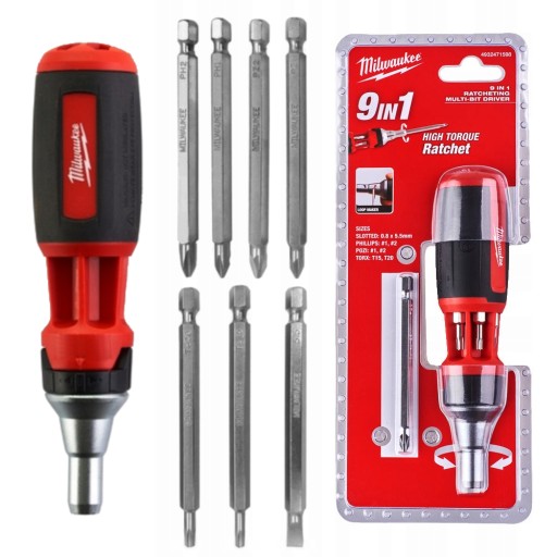 MILWAUKEE UNIWERSALNY WKRĘTAK Z GRZECHOTKĄ 9w1 4932471598