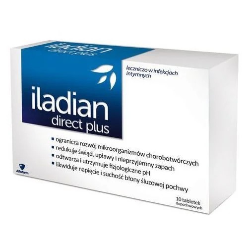 Iladian direct plus, kapsułki dopochwowe, 10 szt