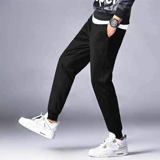 Man Track Pants Sweat Joggers Loose Elastic Stretc