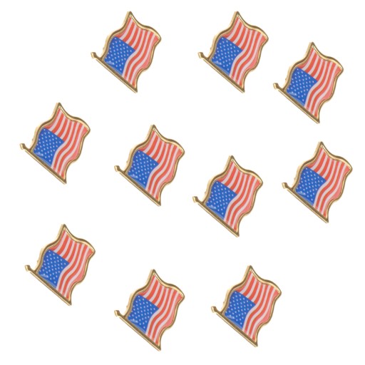 Flaga Usa Broszka Kapelusz Przypinka Szalik 10 SZT