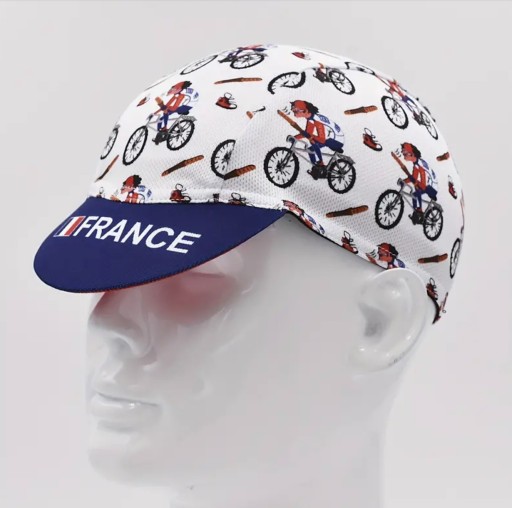 CZAPKA ROWEROWA ODDYCHAJĄCA Z DASZKIEM FRANCE PREMIUM