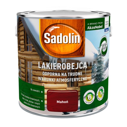 Sadolin Lakierobejca Zewnętrzna Odporna Mahoń 2,5L