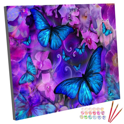 Zestaw Obraz MALOWANIE PO NUMERACH Motyl 40x50