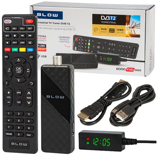 MINI DEKODER CYFROWY TUNER TELEWIZJI NAZIEMNEJ DVB-T2 TIMESHIFT PVR EPG USB