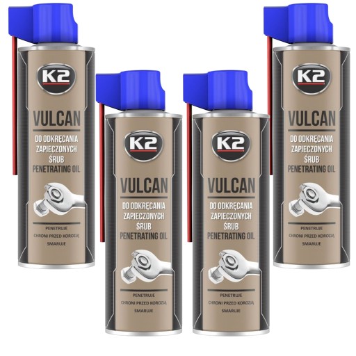 K2 Odrdzewiacz do Śrub Vulcan 250ml x 4