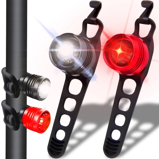 LAMPKI ROWEROWE LAMPKA NA ROWER LED PRZÓD TYŁ 2SZT
