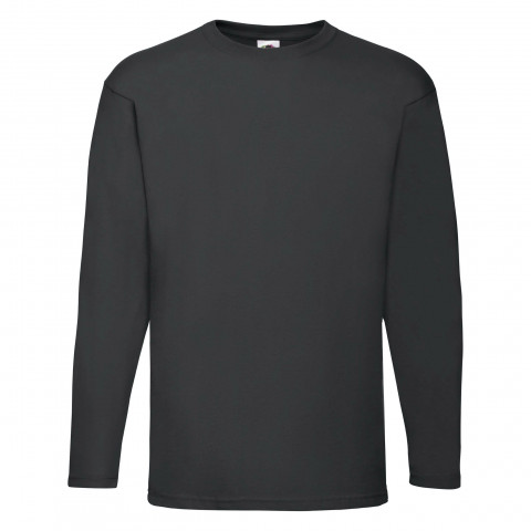Longsleeve męski Fruit of the Loom koszulka bluzka długi rękaw Czarny 4XL