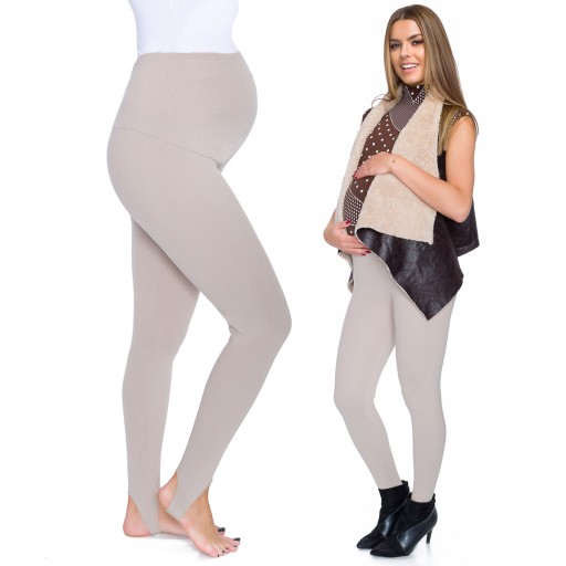 CIĄŻOWE LEGGINSY ZAPIĘTKA CIEPŁE GETRY LSPRG 3XL
