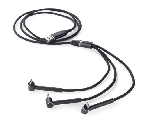 Kabel USB 6 w 1 z Funkcją Stojaka do Telefonu RICO USB-C microUSB iPhone