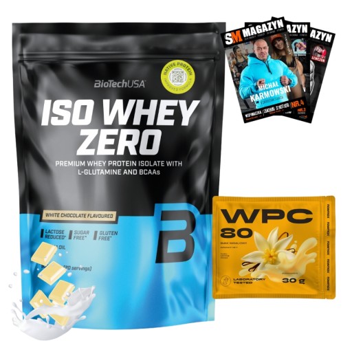 BIOTECH ISO WHEY ZERO 500g BIAŁKO IZOLAT WPI BCAA MIĘŚNIE MASA REGENERACJA