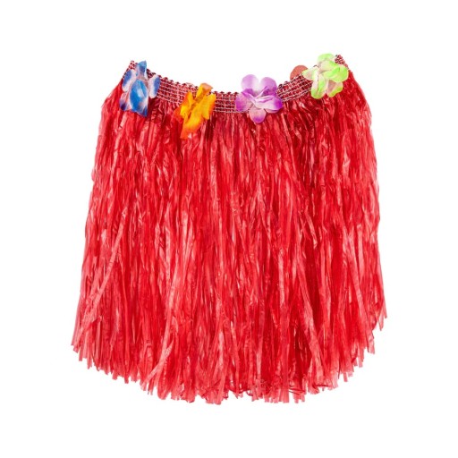Spódnica Hawajska Czerwona 40cm Aloha Hawaii Party