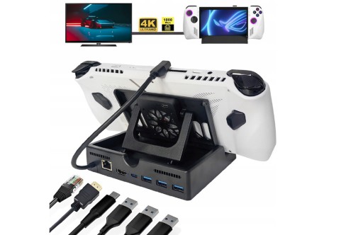 Multi-Function Charging Dock for Asus ROG Ally Game Console 6-in-1Type-CUSB