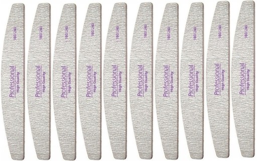 Pilnik Do Paznokci Professional Quality Łódka Gradacja 180/240 10 Sztuk
