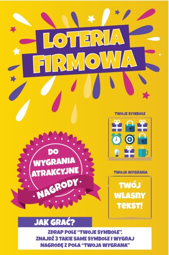 LOTERIA FIRMOWA ZDRAPKA prezent pracowników ŚWIĘTA