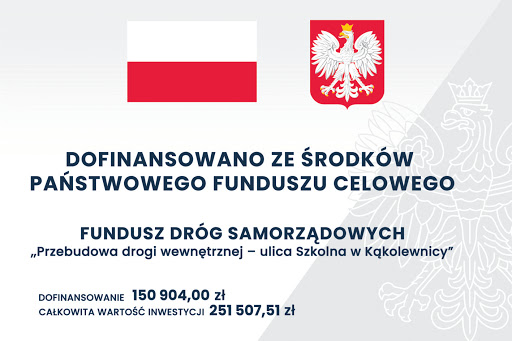 Tablica informacyjna FUNDUSZ DRÓG SAMORZĄDOWYCH