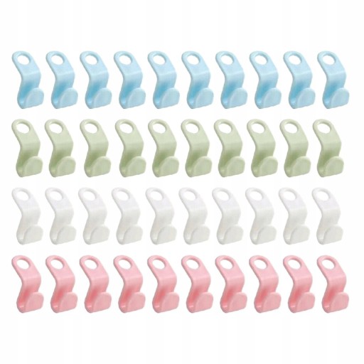 40pcs Clothes Hanger Connector Hooks Wardrobe Clot