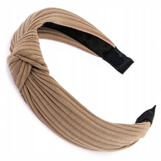 Opaski opaska na głowę turban usztywniana beżowy