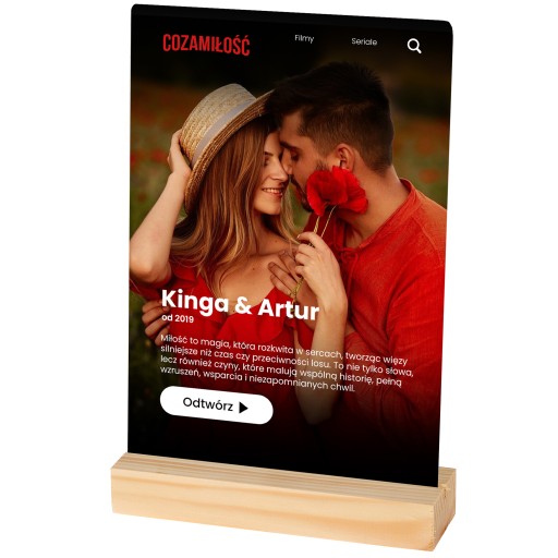 RAMKA SZKŁO PLEKSI WASZE ZDJĘCIE NETFLIX PREZENT WALENTYNKI DZIEŃ KOBIET Z6