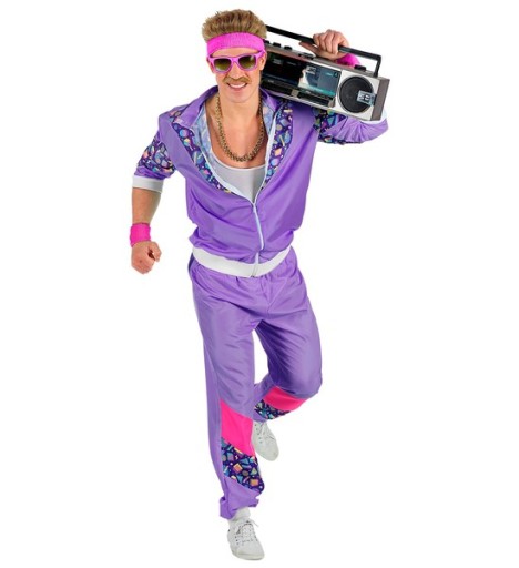 STRÓJ DRESIARA DRES FIOLETOWY ORTALION LATA 80 S