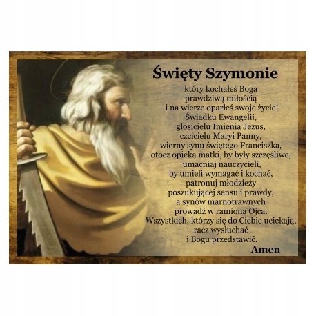 Pocztówka 57. Mój Patron - św. Szymon