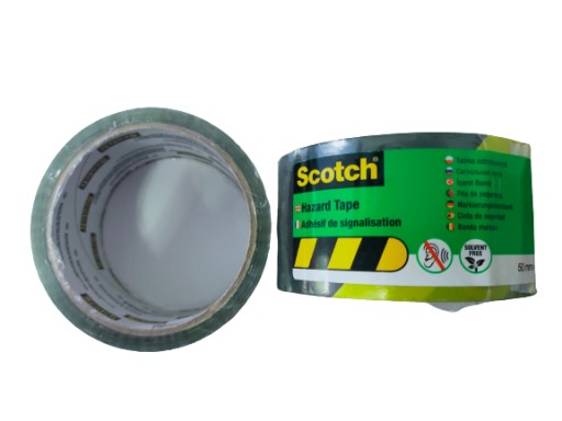 Taśma ostrzegawcza Scotch ZÓŁTO-CZARNA 50mm x 33m