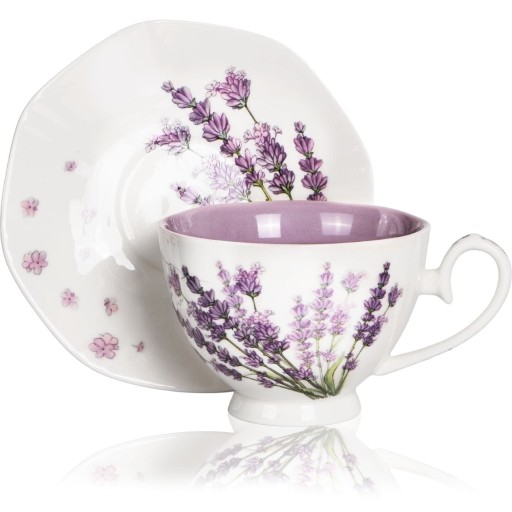 zestaw SECRET 2 filiżanek i 2 spodków 260ml PREZENT Z LAWENDĄ