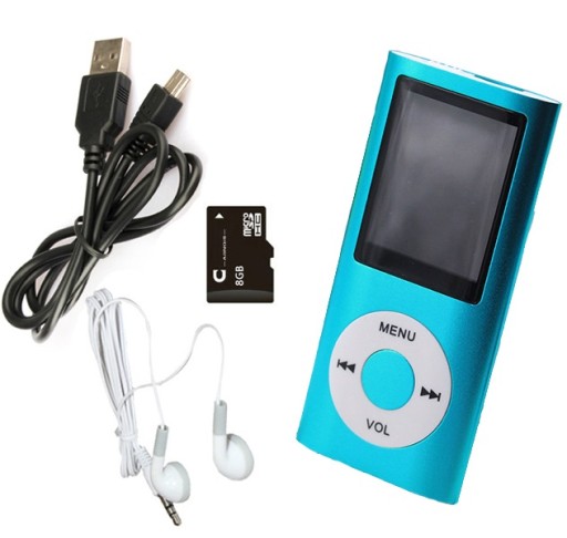 ODTWARZACZ MP4 MP3 PL RADIO GŁOŚNIK KARTA 8GB