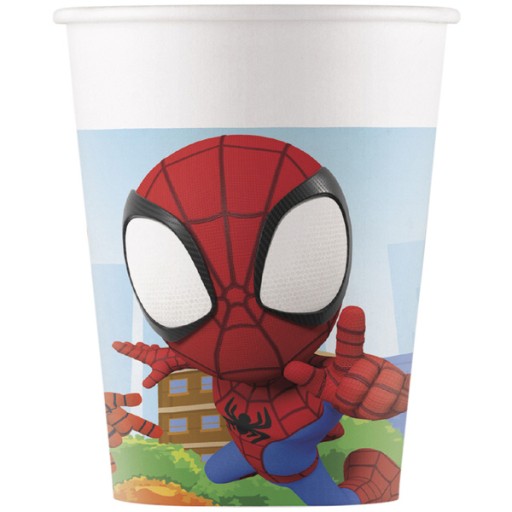 KUBECZKI PAPIEROWE SPIDEY I PRZYJACIELE 8 SZT
