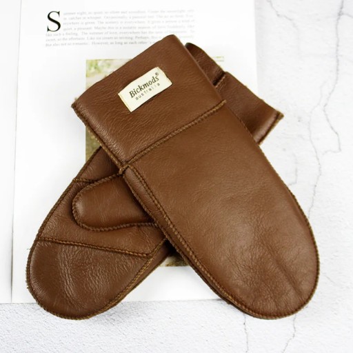 Sheepskin Fur Mittens Women's Leather Wool Color Winter Warmth Thickening