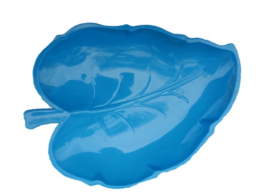 Tacka talerzyk plastikowy 23cm liść niebieska