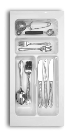 WKŁAD NA SZTUĆCE ORGANIZER DO SZUFLADY 30cm BIAŁY