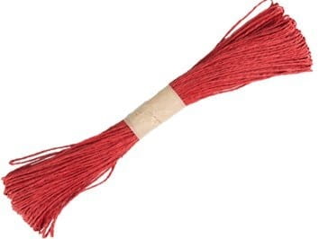 [74004] Sznurek papierowy w zwoju czerwony 45m 2mm
