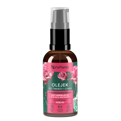 PRZECIWZMARSZCZKOWY OLEJEK DO TWAŻY RÓŻANY 30ML Vis Plantis