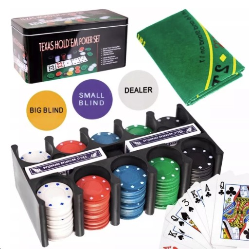 ZESTAW DO GRY W POKERA 200 BOX