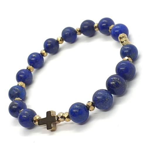 Bransoletka RÓŻANIEC na rękę Lapis Lazuli