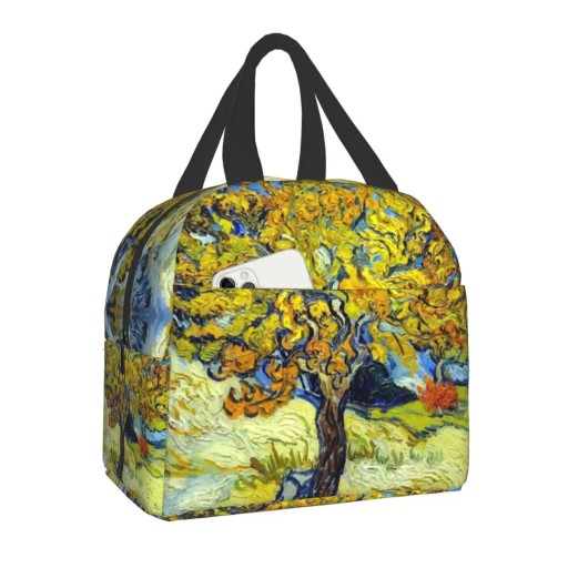 Van Gogh Starry Night Insulated Lunch Tote Bag for Women School Portable
