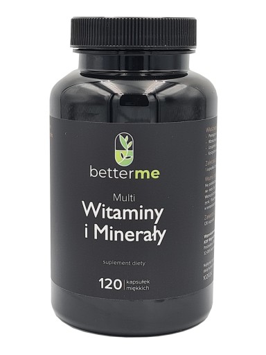 Multiwitamina BetterMe Witaminy i Minerały słoik 120szt 100% RWS