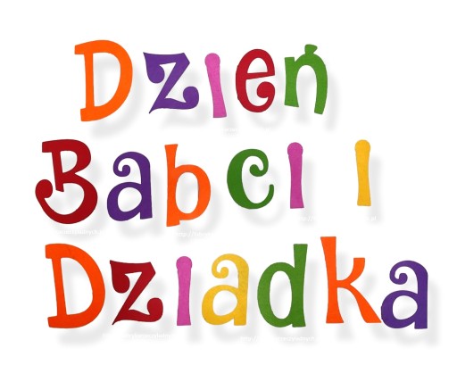 Dzień Babci i Dziadka napis Filc DUŻY