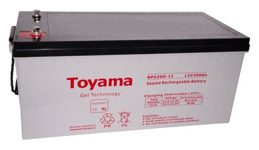 Akumulator żelowy Toyama NPG 200 12V do elektrowni