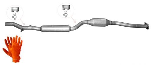 MITSUBISHI LANCER 1.8i 105kW (01/2008-10/2011) TŁUMIK ŚRODKOWY
