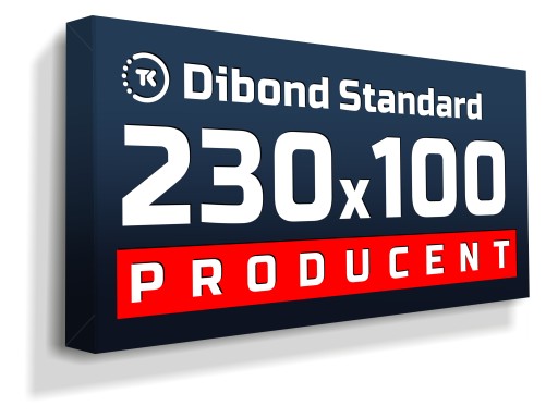 Kaseton reklamowy LED Dibond STANDARD 230x100cm