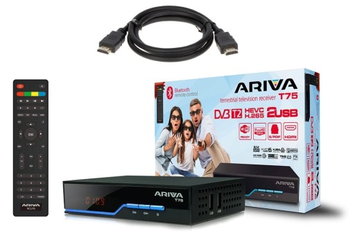 Tuner DVB-T2 Dekoder Cyfrowej TV Ferguson T75 Telewizji Naziemnej H265 HEVC