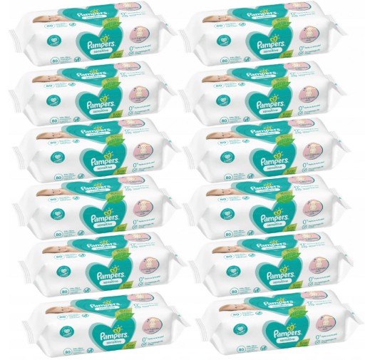Chusteczki nawilżane Pampers Sensitive 960 szt