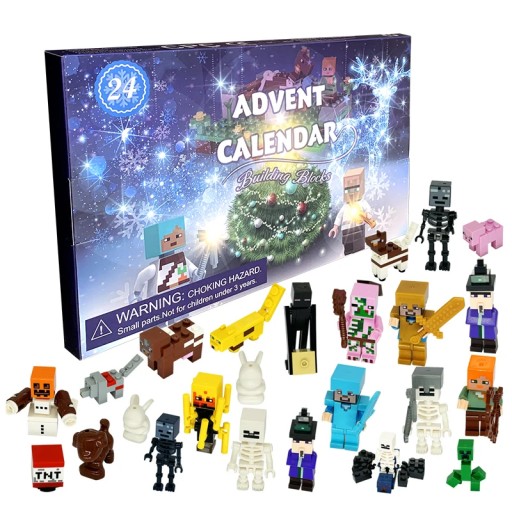 KALENDARZ ADWENTOWY ZABAWKA FIGUREK KLOCKI MINECRAFT 24 SZTUK