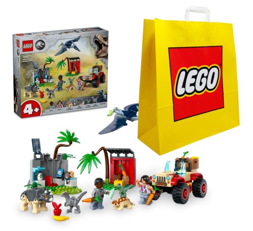 LEGO Jurassic World 76963 Centrum ratowania dinozaurów + Duża Torba GRATIS!