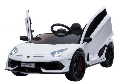 Auto na Akumulator BIAŁY Lamborghini Aventador DRZWI OTWIERANE DO GÓRY
