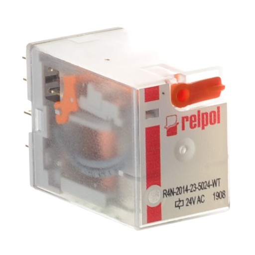 PRZEKAŹNIK 24VAC 6A R4N 4 STYKI 14-PIN RELPOL